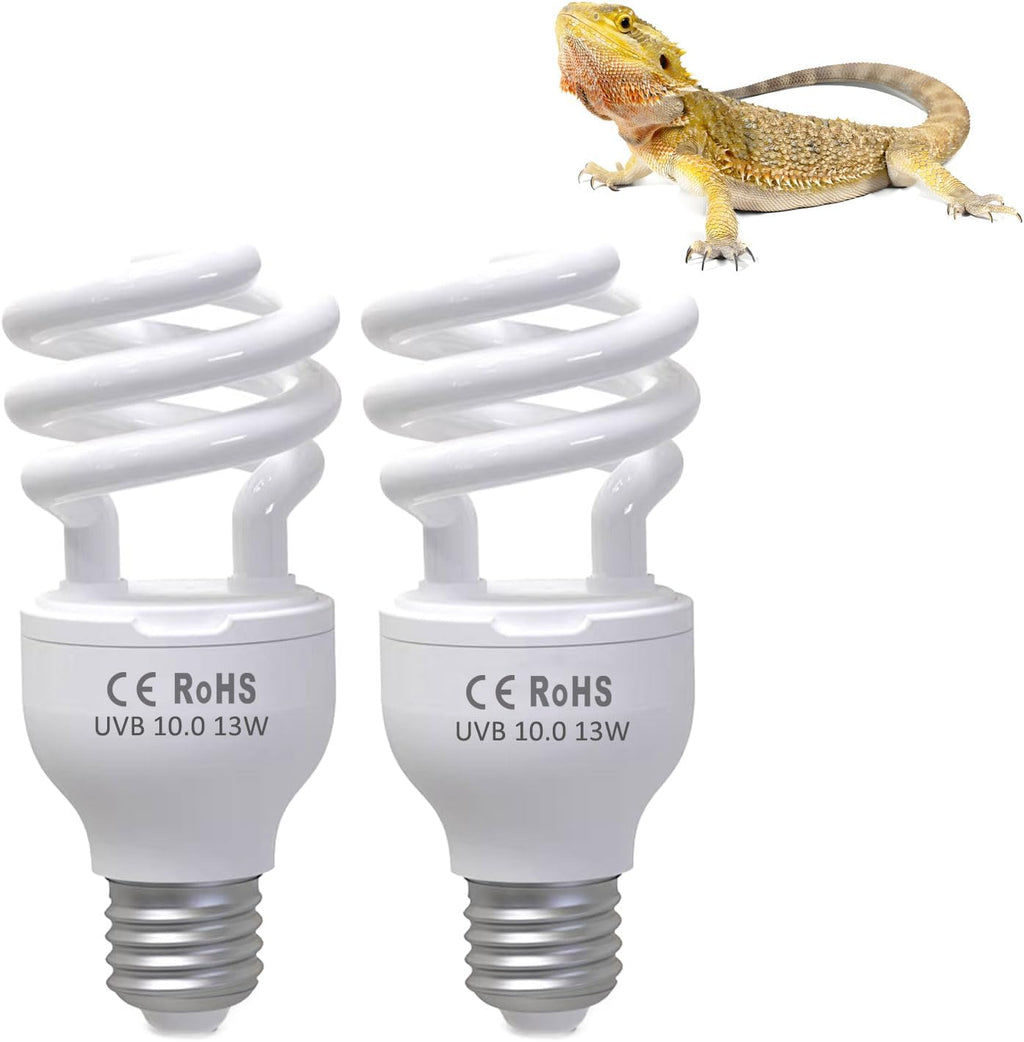 2 Pack E26 5.0 UVA UVB Reptile Light Bulb