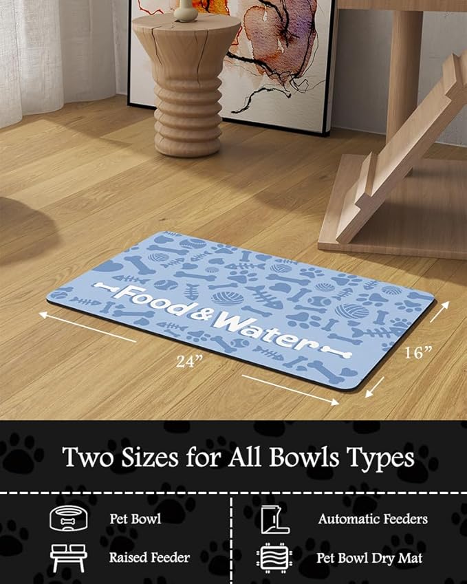 Pet Feeding Mat-Absorbent Dog Mat - Image 7