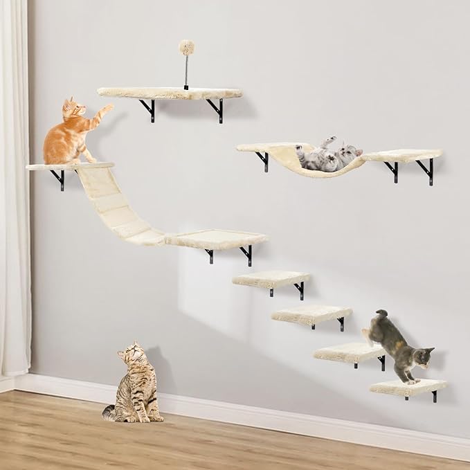 Wall-Mounted Cat Climber Set by Sobly