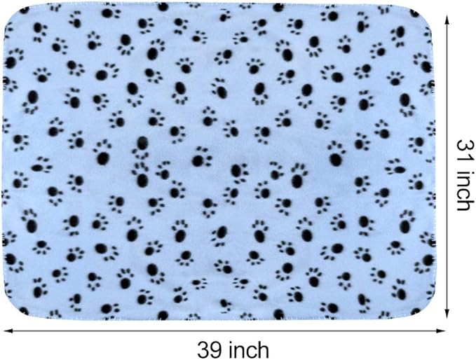 Comsmart Dog Blankets for Small Dogs, 6 Pack Puppy Blanket Cute Paw Print Pet - Image 5