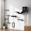 NUNU LAB Wall Mounted Cat Climber Set, Scratcher Board and Hammock, Shelves by NUNULAB
