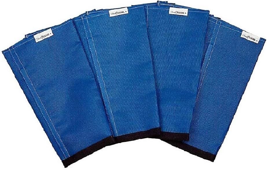 SHOOFLY Horse Leggins, Patented Loose Fitting Boots, Breathable Plastic Mesh (Blue/Large)