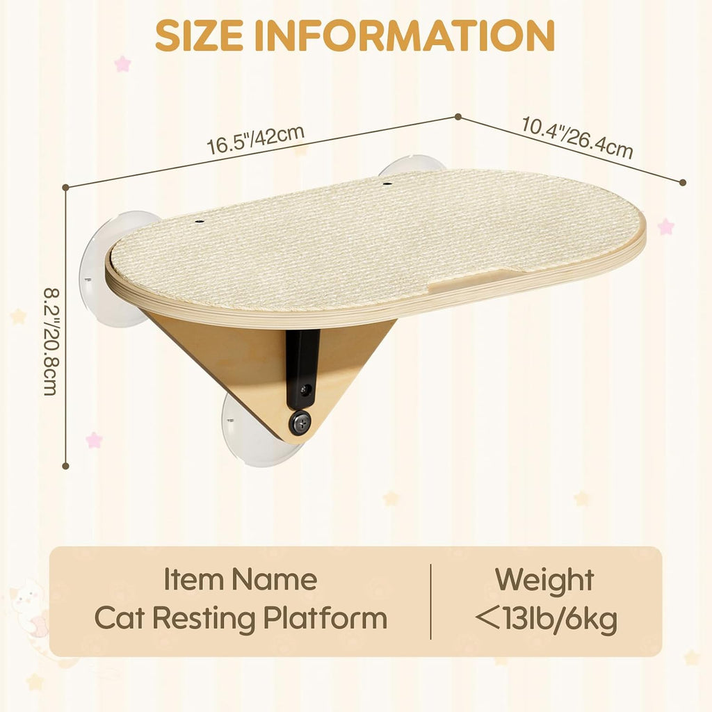 EDAGNY Cat Window Perch Steps for Climbing with Strong Suction Cups,1pcs