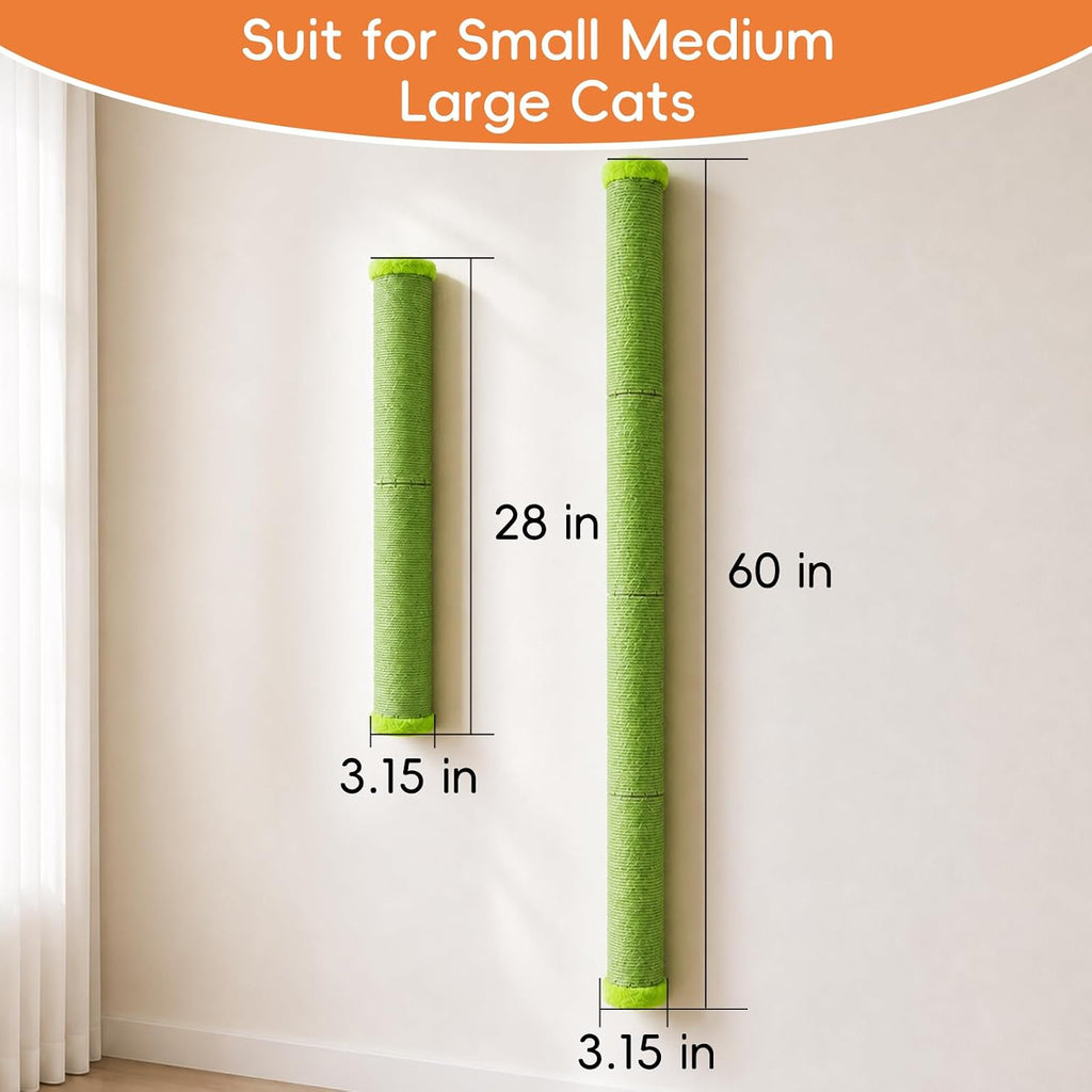 28" Wall Mounted Cat Scratcher for Cats Scratching & Climbing