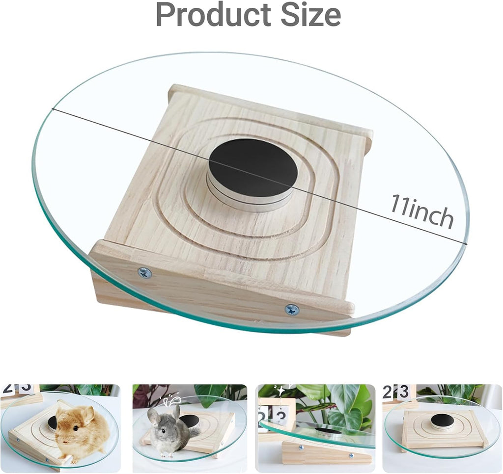 11" Silent Chinchilla Wheel Glass Chinchillas Exercise Wheel(11inch)