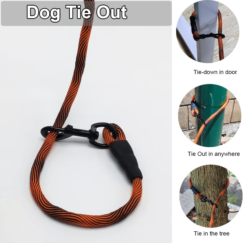 12ft Dog Tie Out + 15ft Long Dog Leash