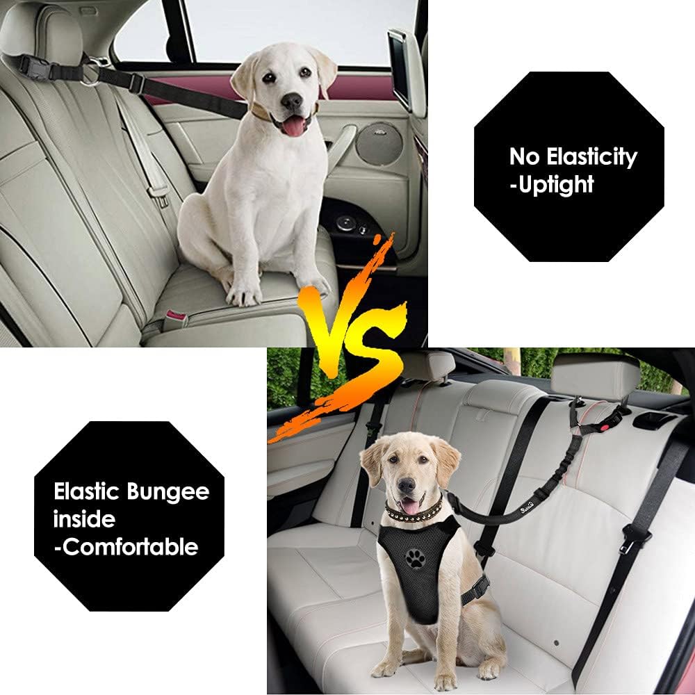 Lukovee Dog Car Seat Belt, 2 Pack, Headrest Restraint, Headrest