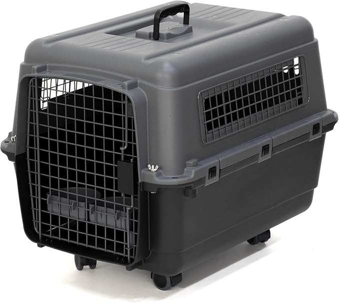 SportPet Airline Compliant MEDIUM 24.25" Travel Dog Kennel-Durable Plastic by SportPetDesigns