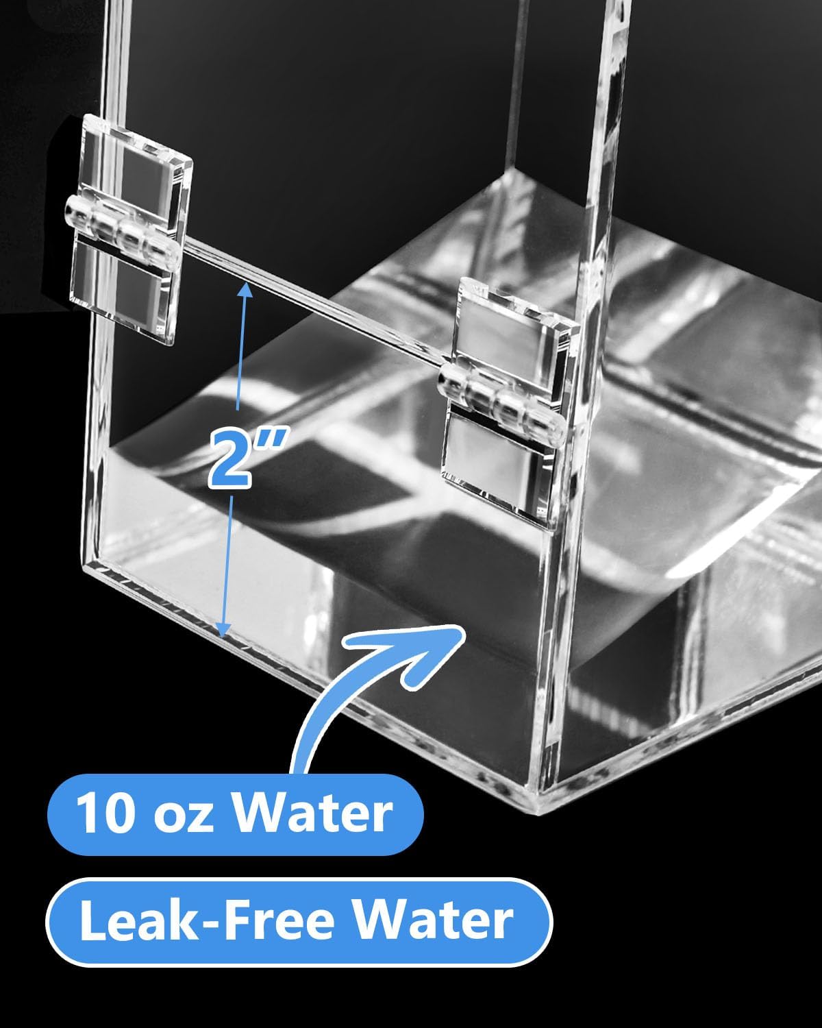 Jumping Spider Enclosure - 3x3x6 Inch Mini Tarantula Enclosure, Small Jumping Spider Accessories terrarium, Acrylic Full Transparency Child Play Tortoise Enclosure, Bug Terrarium, Spider Terrarium