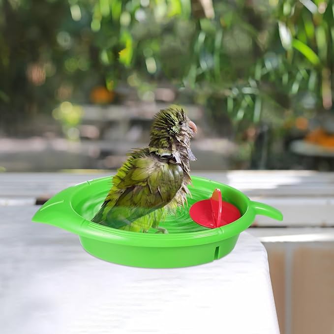 TEHAUX Parrot Bathing Toy Large Capacity Bird Bath Tub - Image 2