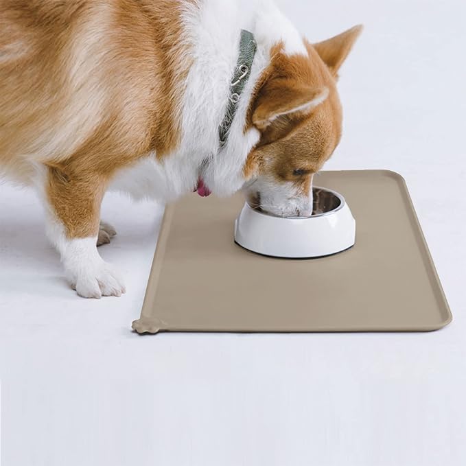 AUDWUD Silicone Waterproof Pet Feeding Mats, Anti Slip Bowl Pad, Dog Mat - Image 7