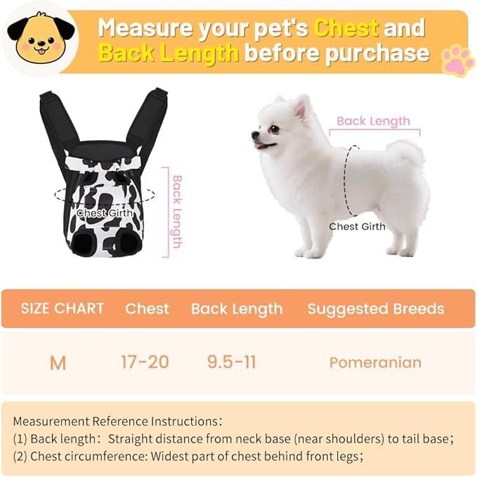 Inspack Dog Backpack Carrier/Cat Carrier, Adjustable Pet Front Carriers Travel - Image 2