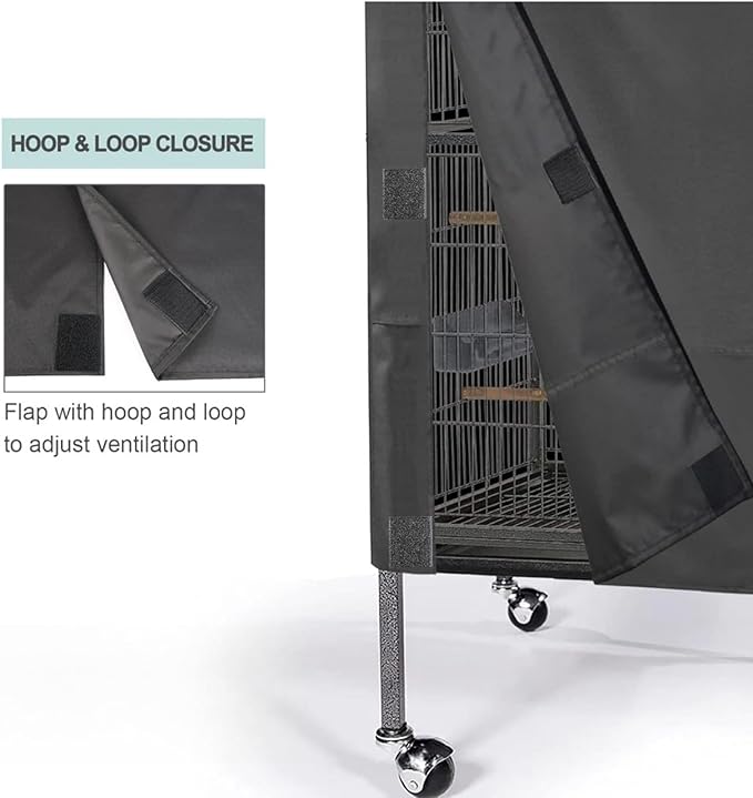 Bird Cage Cover, Breathable Black Out Lightweight Washable Dust Proof Hood - Image 7