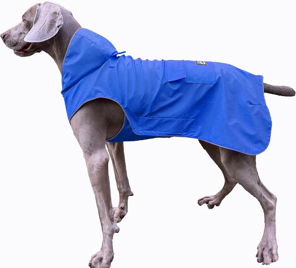 Easy Sporting Dog Raincoat with Soft Non-Stiff Fabric, Waterproof & Reflective Dog rain Jacket for High-Energy Dogs, Dog Poncho with Hood, Adjustable Neck, Belly Strap (Pink, XX-Large)