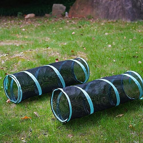 INTURN Cat Furniture Tent for Indoor and Outdoor Playpen Portable Cat Tunnels, Outdoor Kennel (2 Tunnels)