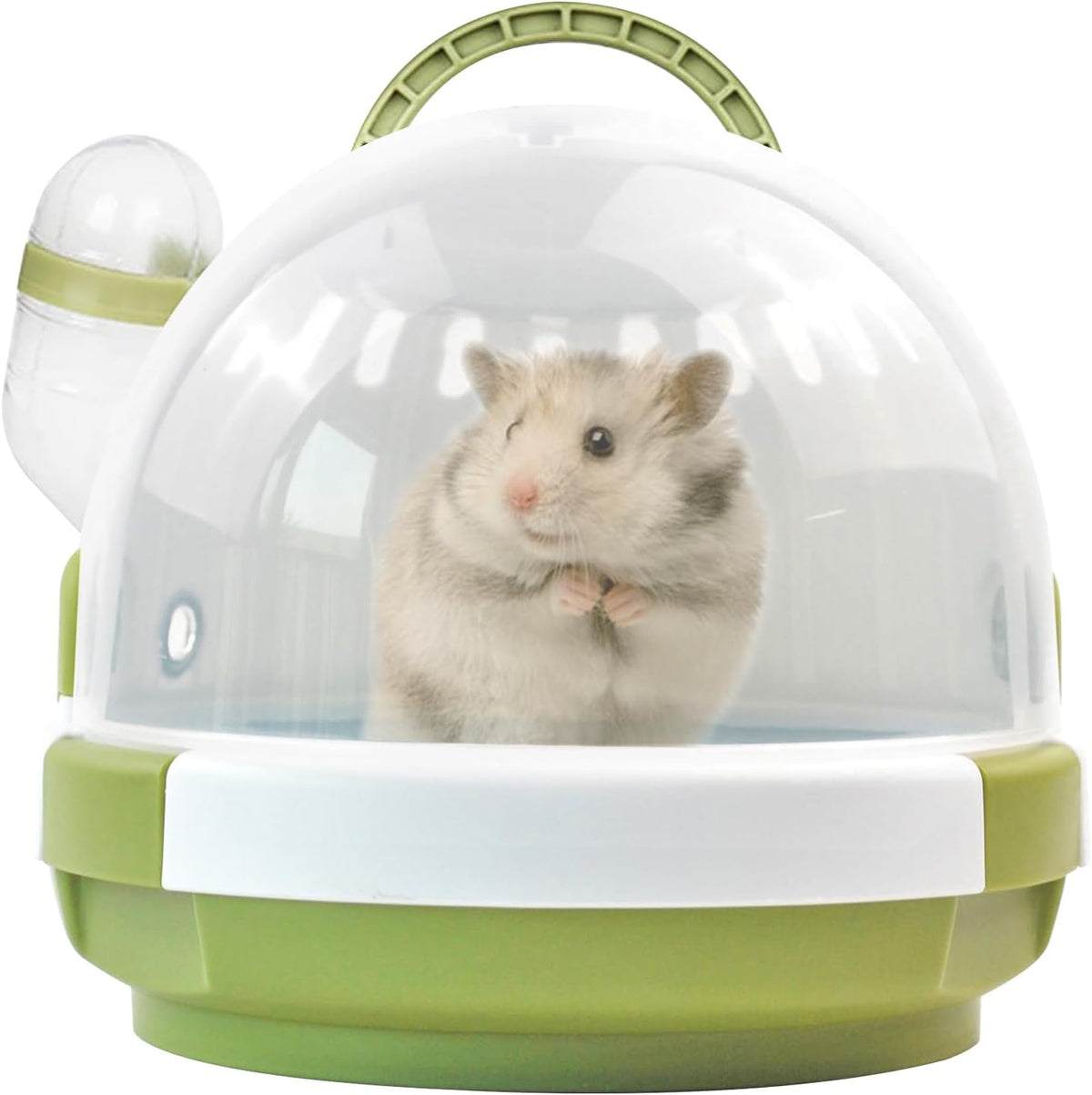 Hamster Carrier Cage Portable Cages Small Animals Carry Travel Case with Water Bottle Plastic Breathable Guinea Pig Outgoing Cage for Dwarf Hamster Ferret Chinchillas Hedgehog (Blue)