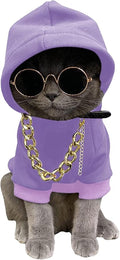 QWINEE 3Pcs Dog Hoodie Cat Apparel Dog Custume Set by QWINEE
