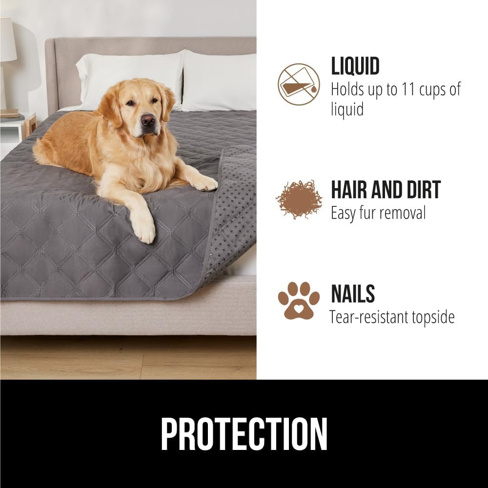GORILLA GRIP® Waterproof Dog Blanket, Couch Cover for Dogs, 30x70 Charcoal