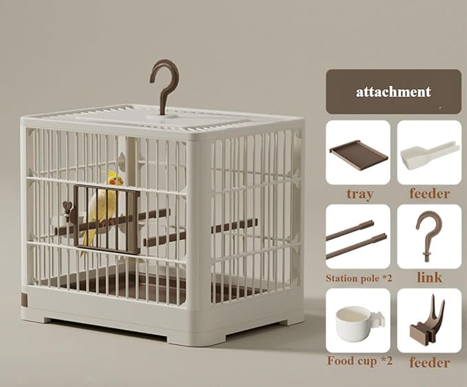 Travel Bird Cage Bird Travel Carrier Ornamental Birdcages Features Standing - Image 3