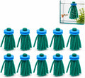 Homoyoyo10Pcs Fish Egg Collector Spawning Mop, Replacement Breeder Mop Floating Aquarium Breeding Tool for Betta Guppy Killifish Egg Laying Species Fish Tank Aquarium Fry Hiding Decorations Green
