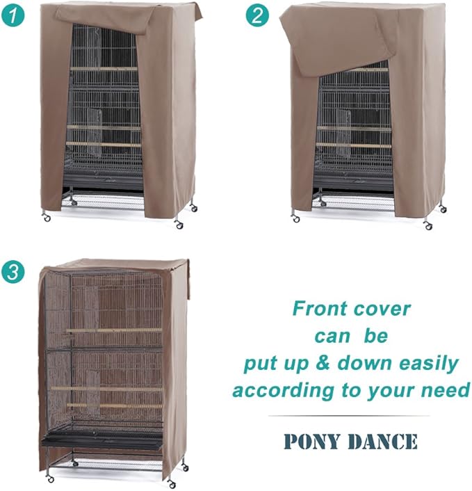 PONY DANCE Pets Product Universal Birdcage Cover Blackout & Breathable Birdcage - Image 4