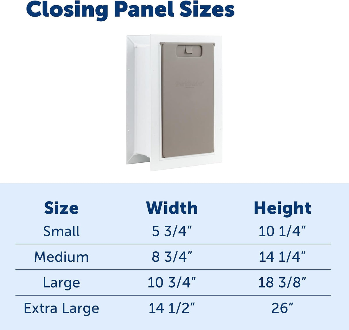 PetSafe Closing Panel Pet Door Cover, Durable Plastic, Medium 8 in x 14 in
