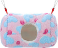 Wontee Hamster Hammock Warm Bed House Small Animal Hideout for Hamsters Gerbil Young Rat Mouse (Pink)
