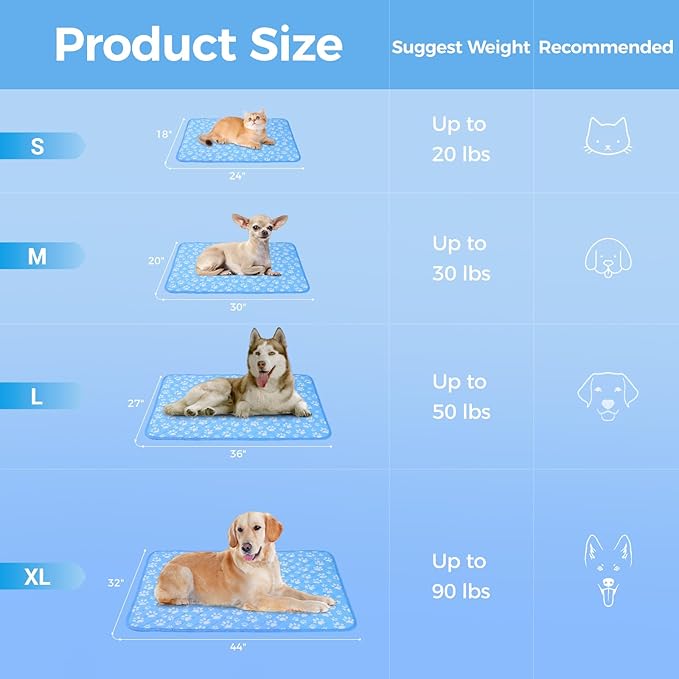 Rywell Self-Cooling Mat for Dogs Medium, Quick-Dry Dog Blanket - Image 9