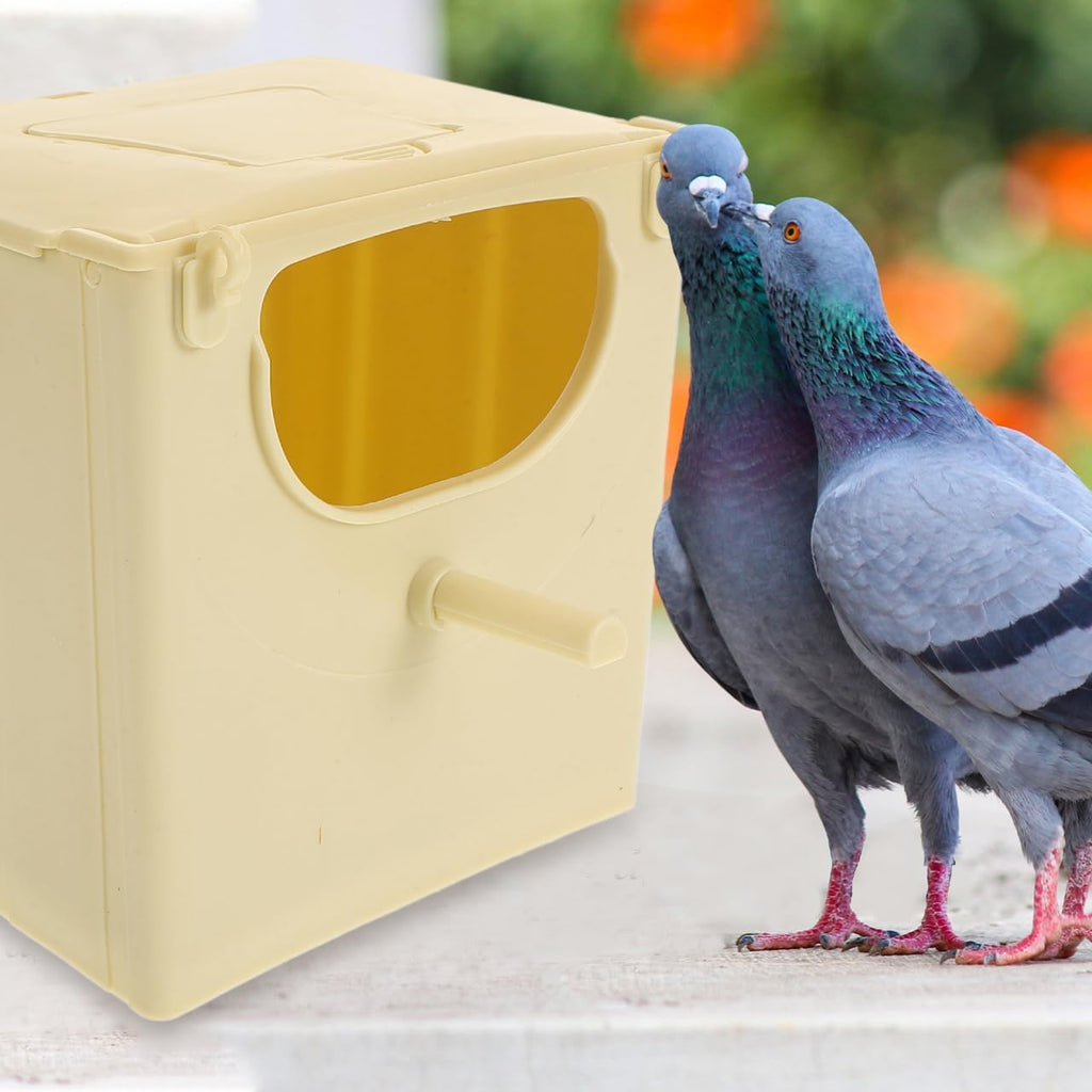 Happyyami 3pcs Plastic Birds Nesting House Bird Finch Nest Breeding Box Outdoor Mounted Parakeet Nest Box Plastic Hanging Bird Hut for Bird Cockatiel Parrot Budgie Random Color