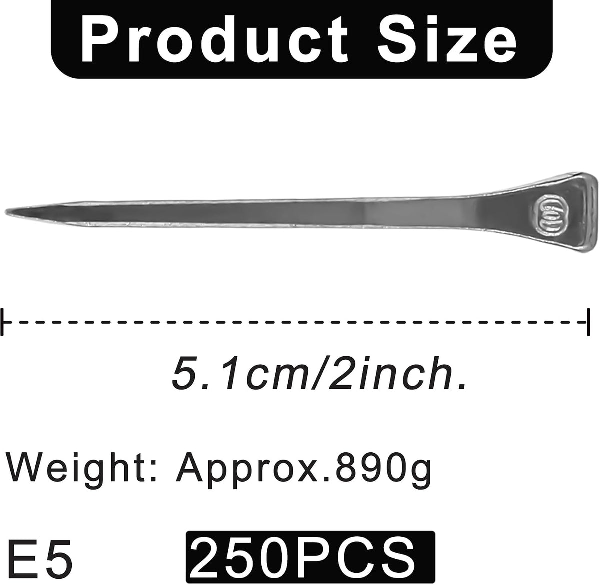 Steel 2" Horseshoe Nails E5 Horseshoe Nails Box of 250pcs