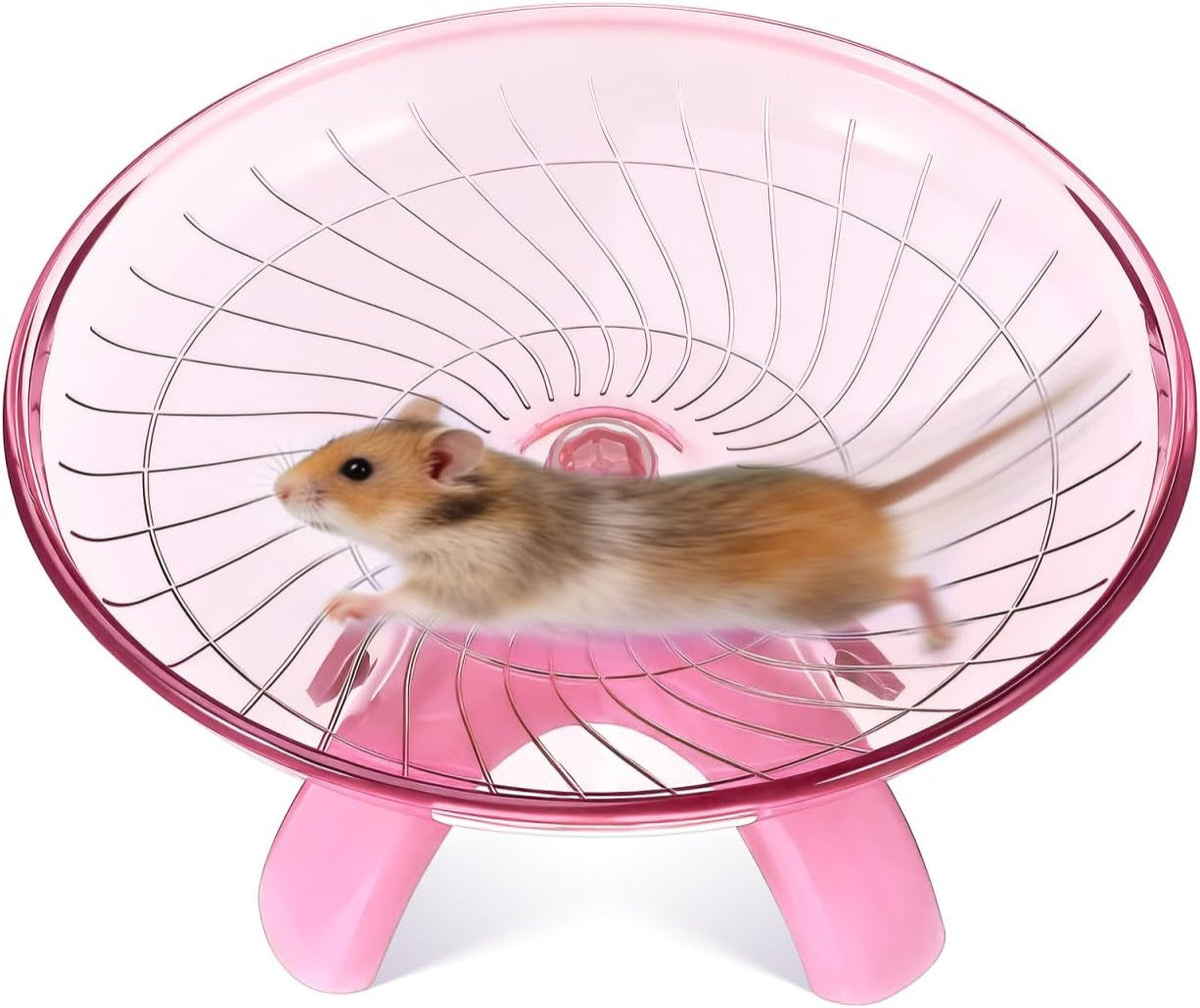 NOLITOY Non Run Disc Exercise Wheel for Hamsters Hedgehogs Small Pets 7.08 Inch Pet Exercise Toy for Healthy Activity and Nail Training