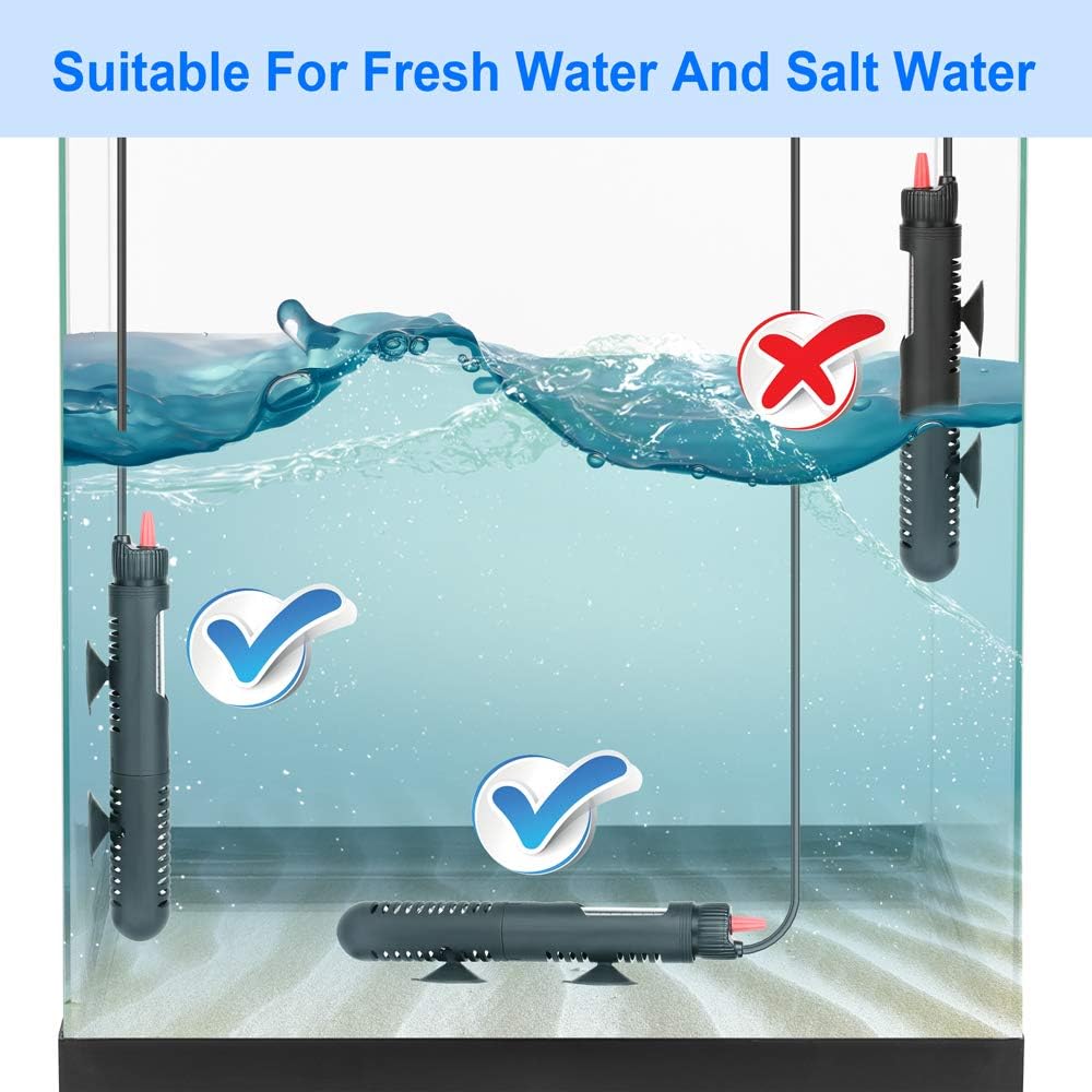 DaToo Aquarium Heater Fish Tank Heater Submersible 200 Watt, 1 Yr Warranty
