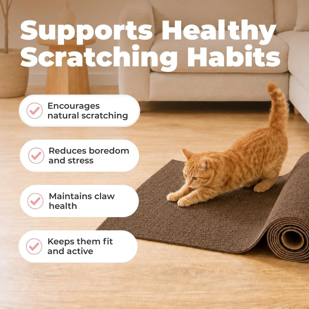 Catify Peel & Stick Cat Scratching Mat - Brown, L:39"