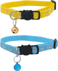 Set of 2: KioKatt Celestial Nylon Cat Collars by Kiokatt