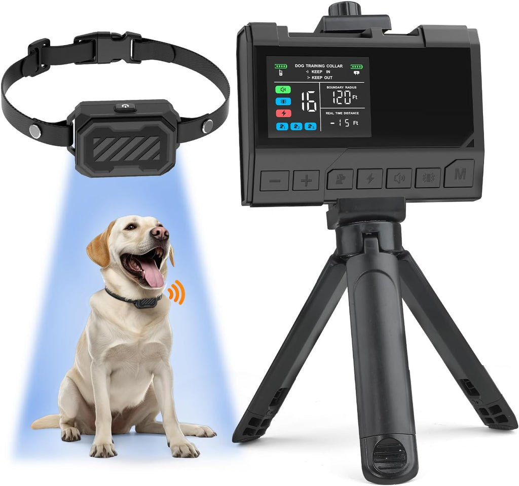 Invisible Fence for Dogs – 3-in-1 Wireless Boundary & Training System, Stable UWB Signal, Up to 1 Acre Coverage, Waterproof Collar, Indoor & Outdoor Use
