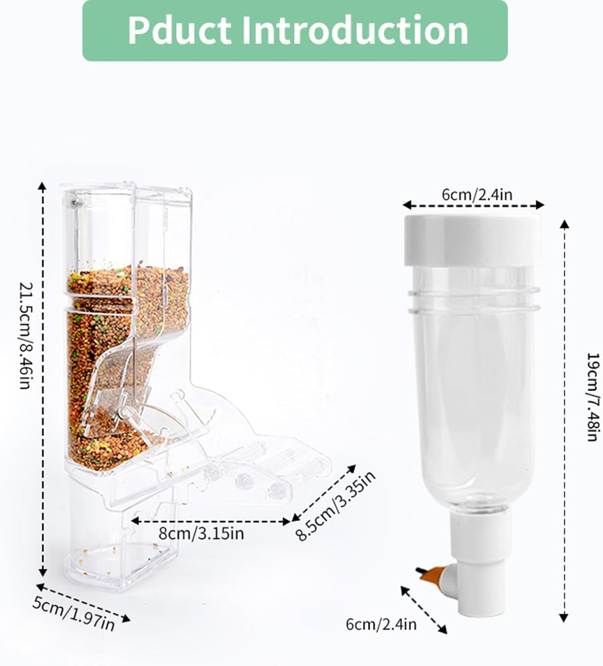 Automatic No-Mess Bird Feeder & Water Set