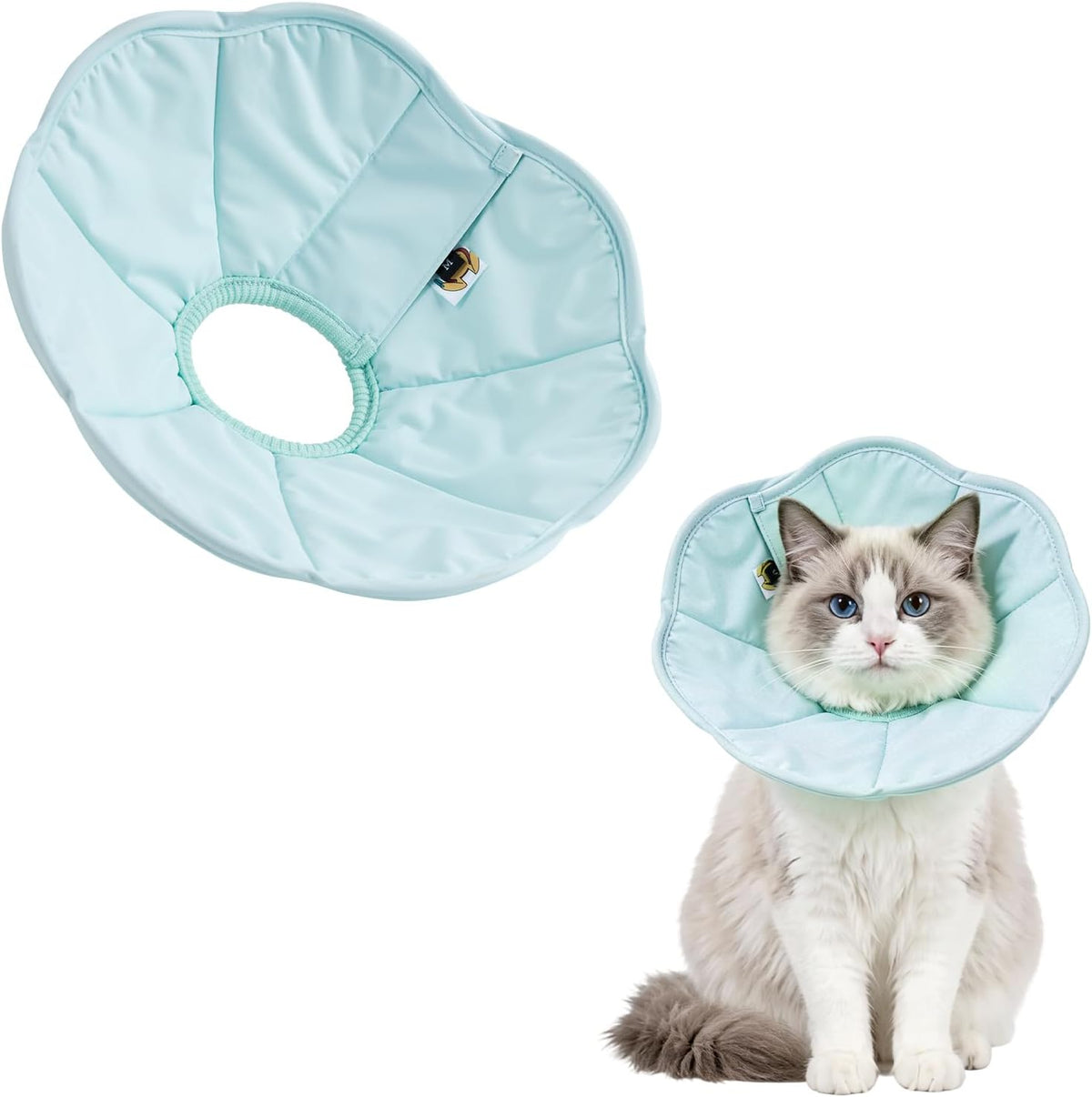 Touchdog Soft Cat Cone Collar, Waterproof Recovery E-Collar, Lightweight