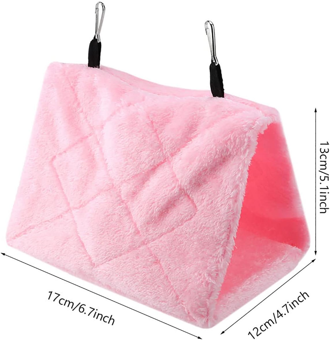 Tiiyee Plush Bird Hammock, Hanging Bird Nest House Parrot Sleeping Bed Shed Hut Cave Cage Tent Winter Warm Nest for Parakeet Cockatiels Cockatoo Lovebird Hamster Pet Toy Pouch Cotton Hideaway