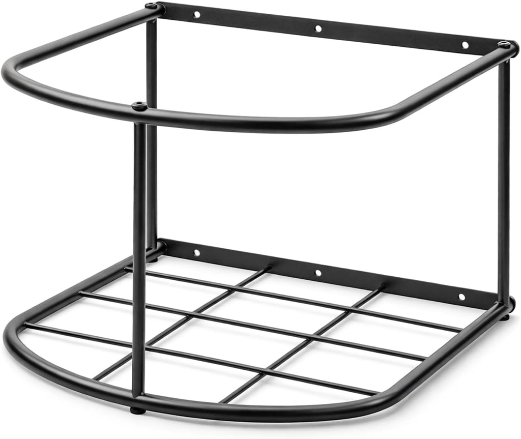 1 Pcs 5 Gallon Heavy Duty Horse Bucket Holder Wall Mounted Metal Water and Feed Bucket Hanger for Horse, Goat, Sheep and Other Livestock, Black