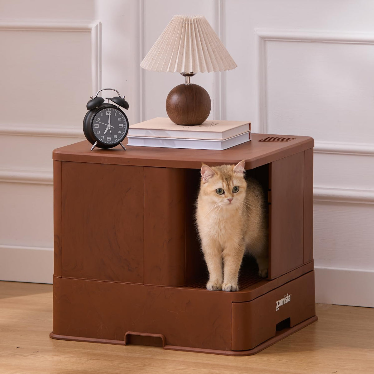Extra Large Cat Litter Box with Drawer, Hidden Litter Box Enclosure