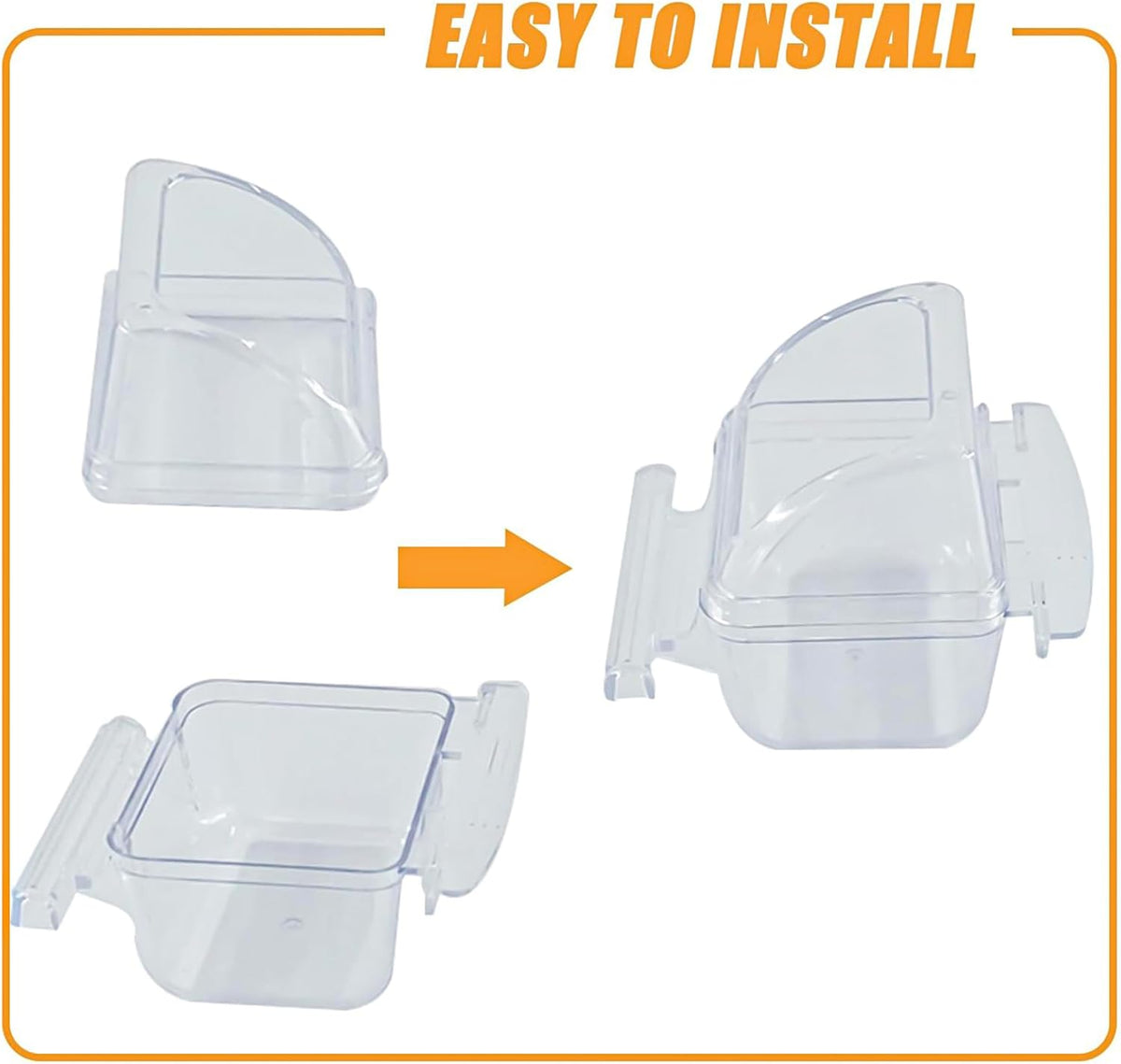4 Pcs Bird Feeder Water Dispenser, Bird Feeder and Drinker Set, Automatic Bird Feeder for Cage, Hanging Bird Food Bowl, Bird Cage Accessories for Hamsters,Pigeons,Parrot
