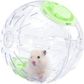 7.9 Inch Hamster Ball, Running Ball Toy, Transparent, Breathable, Promote Exercise Health, Reduce Stress, Easy to Clean, Hamster Accessory, for Syrian Dwarf Hamster, Gerbils, Mice, Small Pets, Green