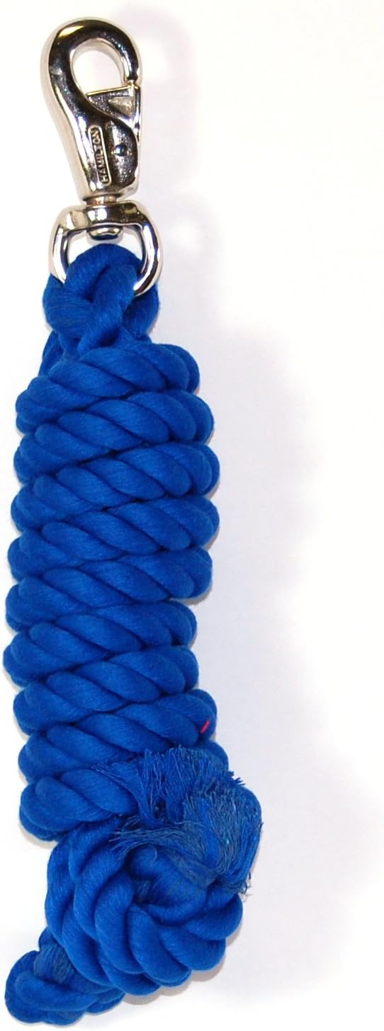Hamilton 3/4" x 10' Cotton Horse Lead Rope with Bull Snap, Red
