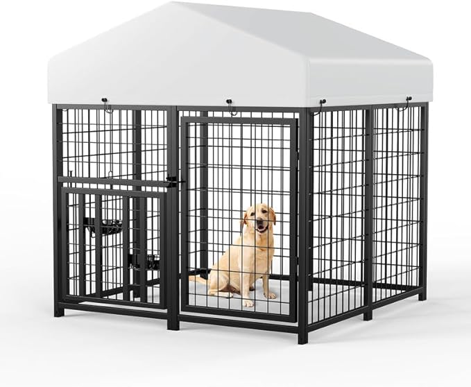 ROOMTEC Large Dog Kennel Outdoor Pet Pens Dogs Run Enclosure Animal Hutch Metal - Image 7