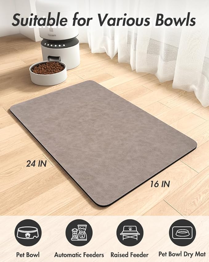 MontVoo-Absorbent Pet Feeding Mat-No Stains Pet Mat - Image 7