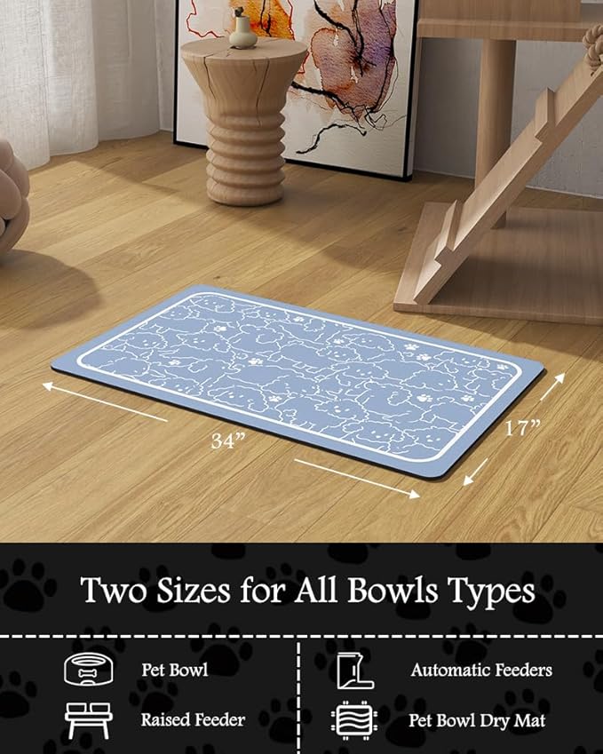 Pet Feeding Mat-Absorbent Dog Mat - Image 7