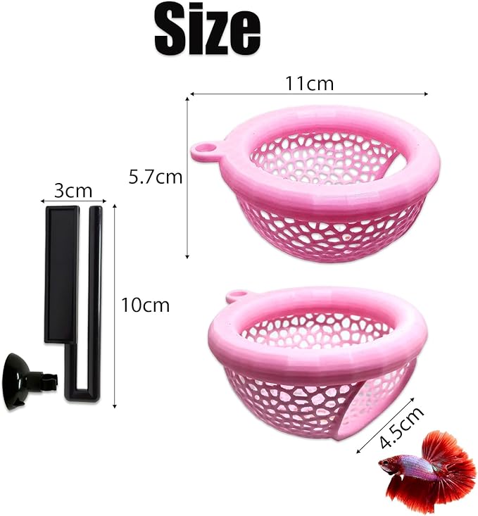 Fish Tank Floating Betta Hide，Betta or Shrimp Burrows and Hammock, Fish and - Image 3