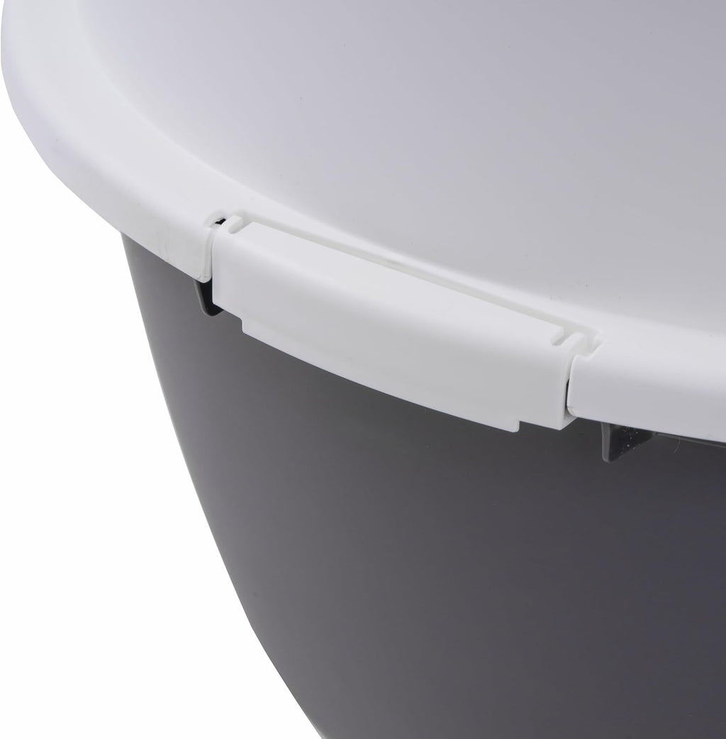 IRIS USA XX-Large Top Entry Cat Litter Box, Dog Proof, Gray/White