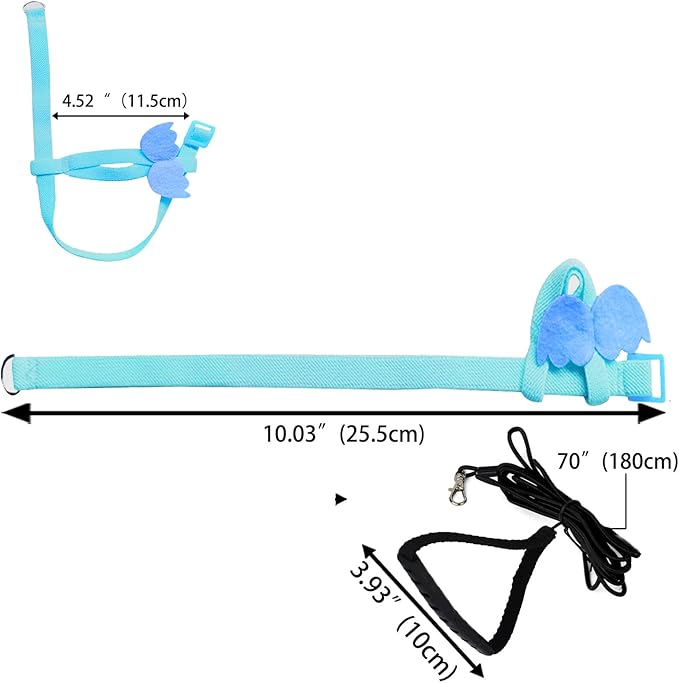 Dnoifne Pet Parrot Bird Harness and Leash, Adjustable Training Design Anti-Bite - Image 6