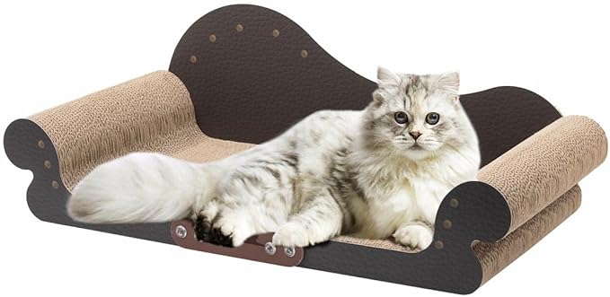 Sofa Shaped Cat Scratching Board, 26.6" Extra Large Scratcher Bed by myyAA